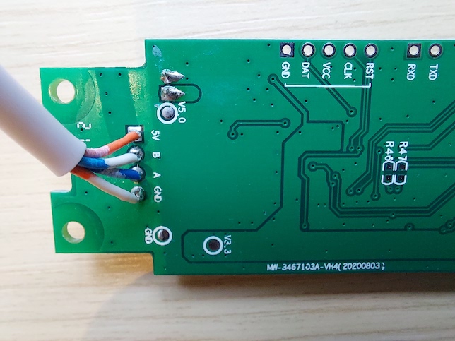 Soldered connection